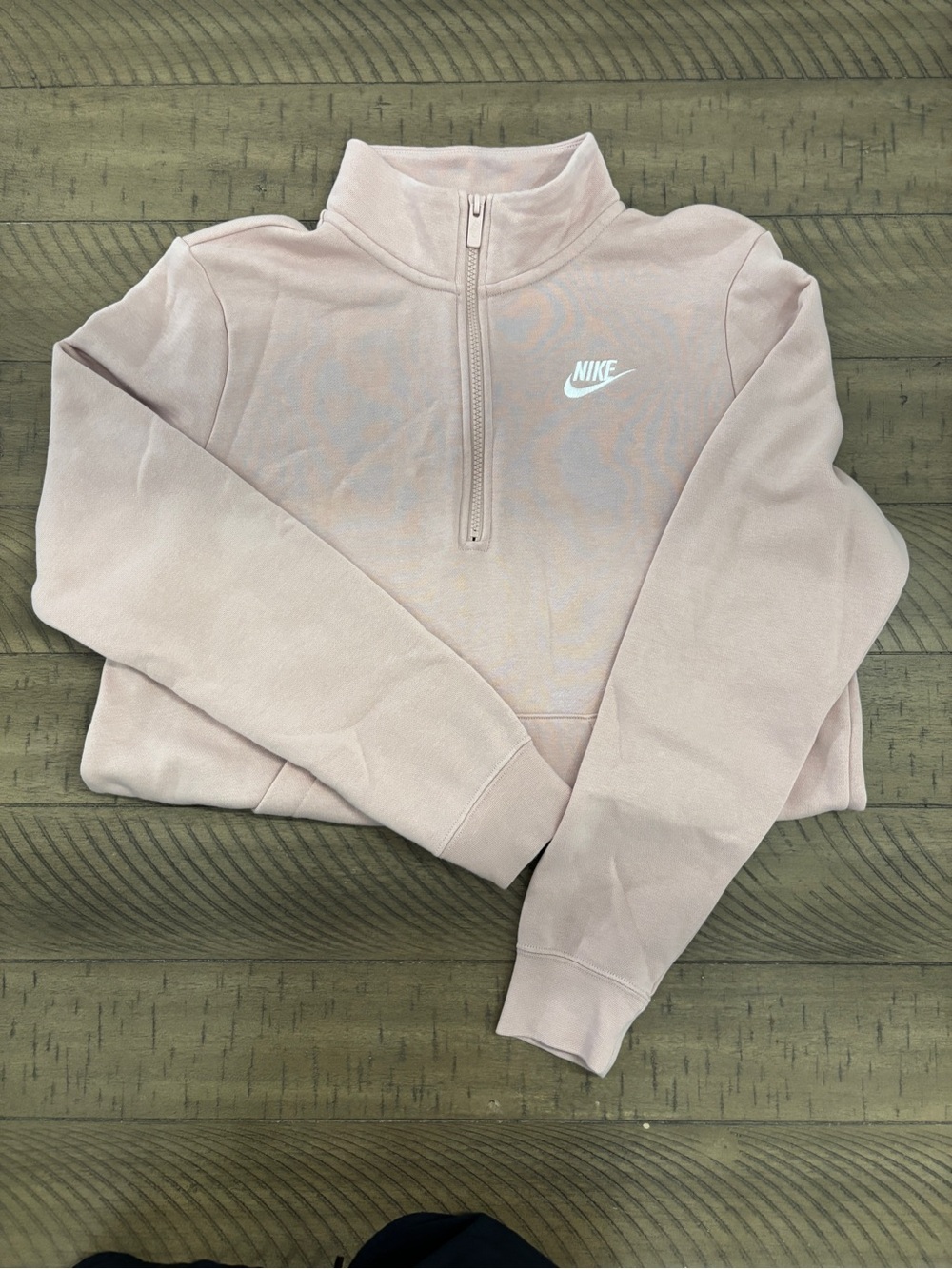 Nike Women’s Light Pink Half-Zip Pullover Sweatshirt